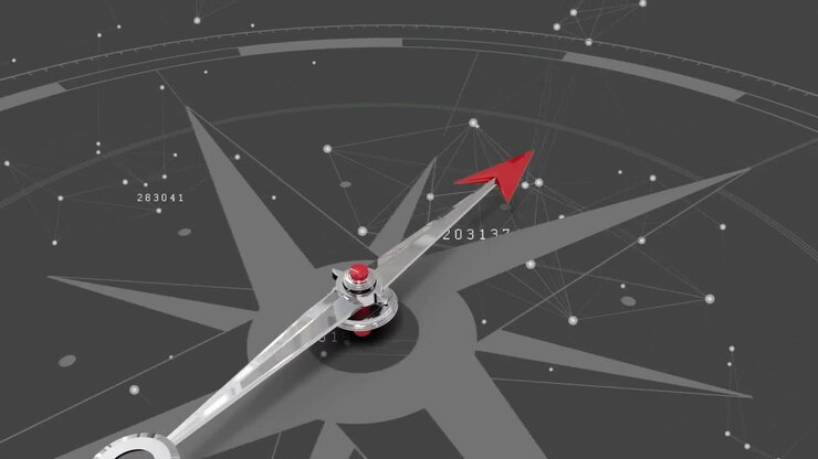 Compass and constellation stars