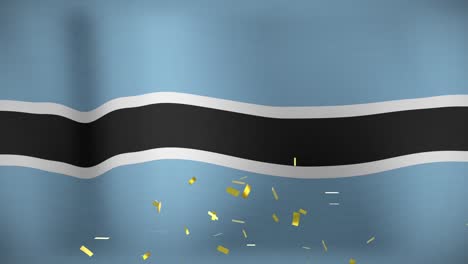 Animation-of-confetti-over-flag-of-bostwana