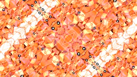 abstract simple 3d background in orange gradient color, low poly style as modern geometric background or mathematical environment with kaleidoscopic effect. 4k uhd or fullhd seamless loop.v22