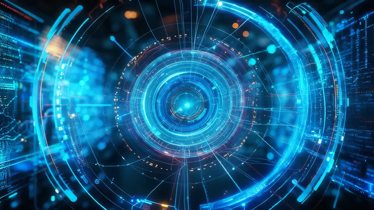 túnel de tecnología futurista abstracta