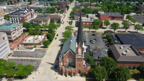 Aerial-view-around-the-Saint-Willebrord-Catholic-Church