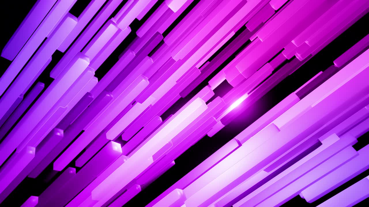 3D abstraktní jednoduché geometrické pozadí s červenými modrými bloky jako žárovky blikající neonová světla ve 4K. Plynulá smyčková animace. Kreativní jednoduché pozadí motion designu s 3D objekty. VJ smyčka.