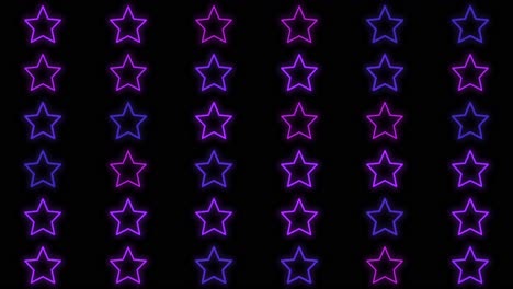 patrón de estrellas con luz púrpura de neón pulsante 4