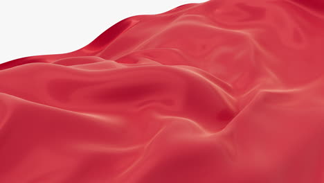 flowing red wave cloth, 3d rendering.