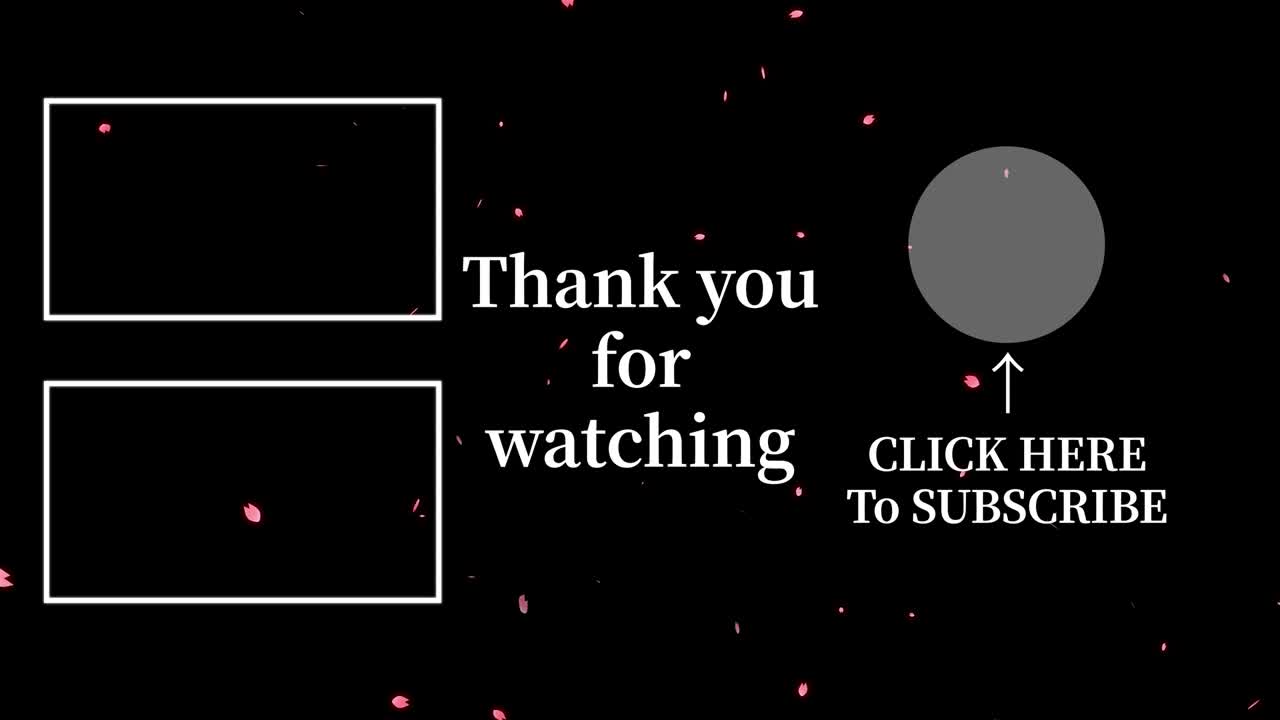 체리 꽃 잎자루 입자 끝 카드 끝 화면 모션 그래픽