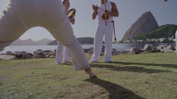 Capoeira Group Practicing Outdoors in Rio de Janeiro