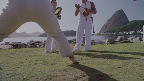 Capoeira Group Practicing Outdoors in Rio de Janeiro