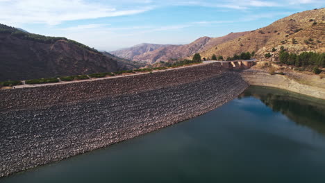 panoramic over embalse de canales in granada, spain