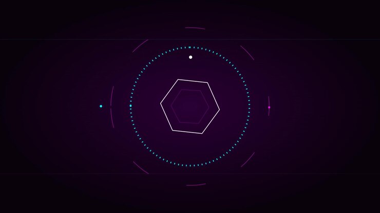 Abstract Digital Hexagon Interface Animation