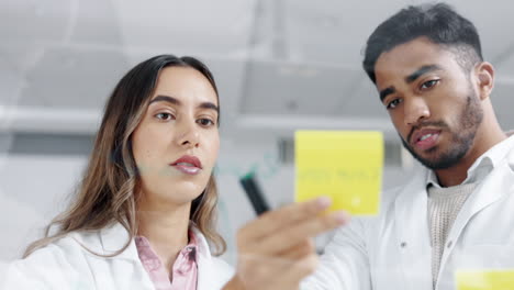 scientist in laboratory, brainstorming