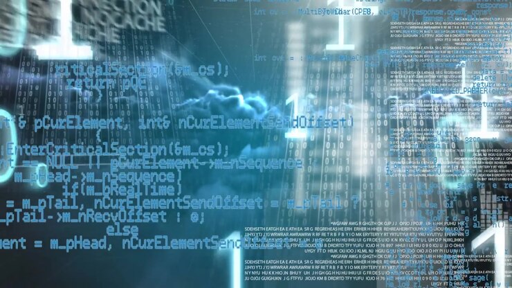 Animation af databehandling over online sikkerhed i