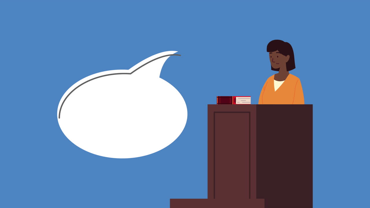 abogada afro en la animación del podio