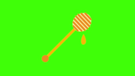 honey spoon icon popping up on the green screen