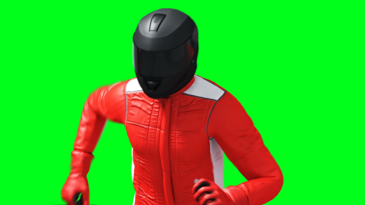 animación de coches de carreras. movimiento físico borroso. pantalla verde realista animación 4k.