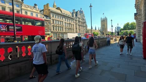 people walking near iconic london landmarks