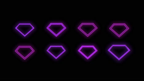 Patrón-De-Diamante-Retro-Con-Neón-Púrpura