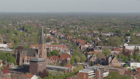 centrum miasta w północnych niemczech papenburg