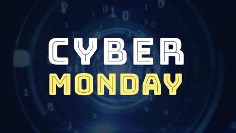 cyber monday text against digital eye 4k