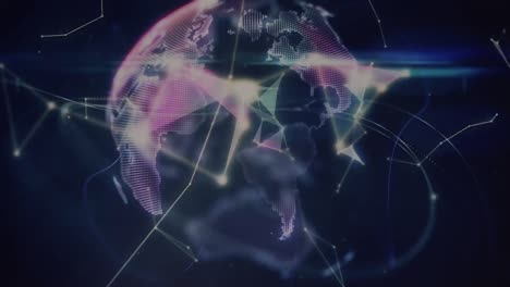 animación de la red de conexiones en todo el mundo