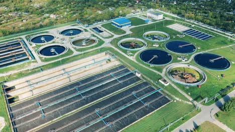top view of a biological treatment facility
