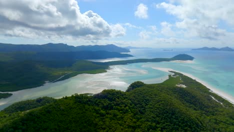 Playa-De-Whitehaven-Filmada-Con-Un-Dron,-Isla-Whitsunday,-Australia