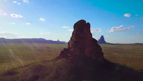 Beautiful-aerial-over-rock-formations-near-Monument-Valley-Arizona-