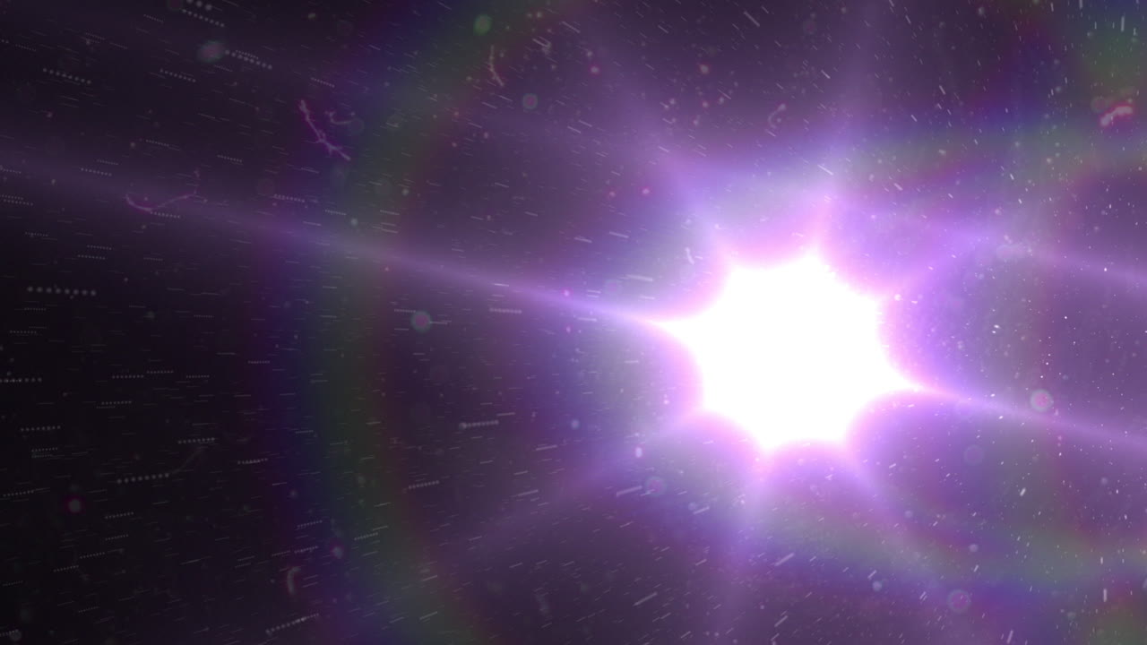Bagliore luminoso dell'obiettivo in transizione da sfondo scuro a bianco