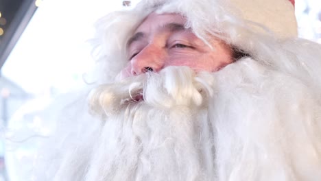 santa claus drinking delicious beer portrait of santa claus close up santa claus drinking delicious beer portrait of santa claus close up light craft beer merry christmas video