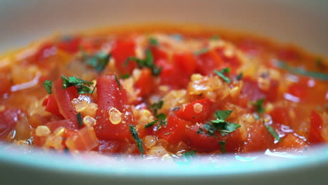 Makroansicht-Der-Türkischen-Tomatensuppe-In-Einer-Schüssel-Und-Essfertig