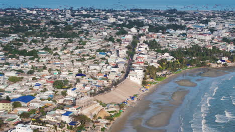 Famous-township-of-Mui-Ne,-aerial-drone-view