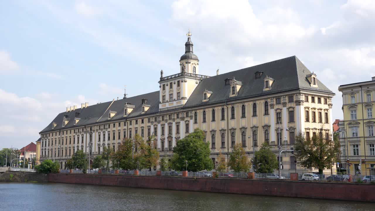 Historic University of Wroclaw Building, grand Baroque architecture in Poland