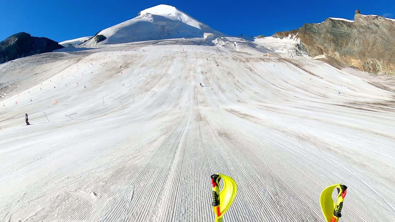 Skiing on a Glacier