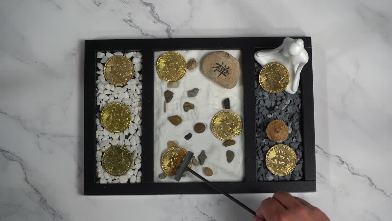 minería manual de bitcoin en jardín zen