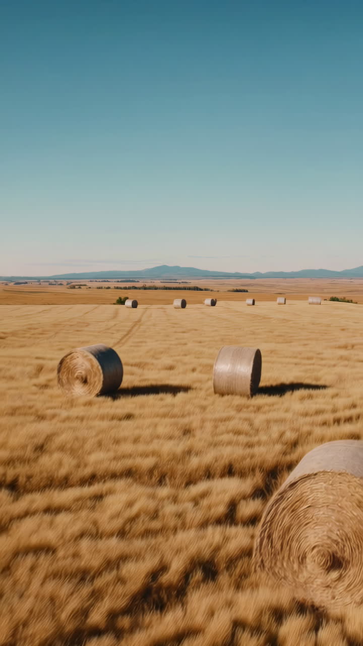 Hay Bales in a Golden Field