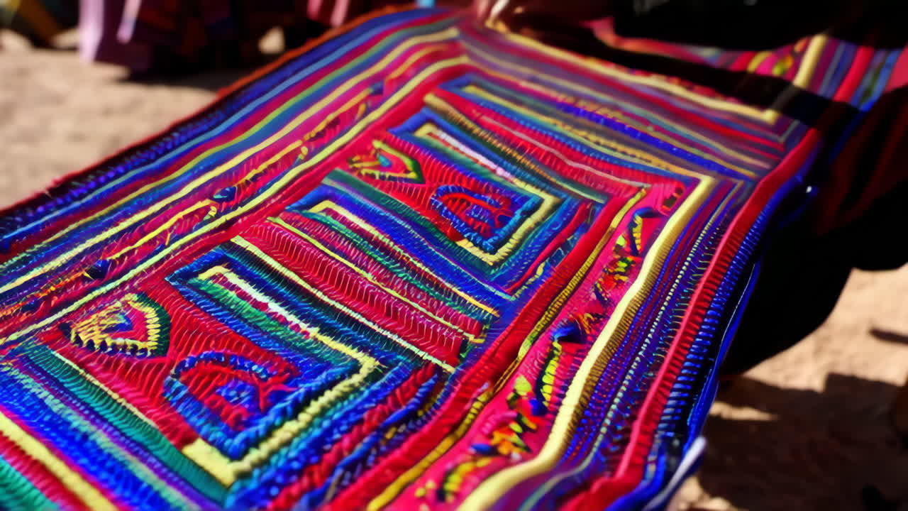 Women in Traditional Clothing, Weaving or Handcrafting