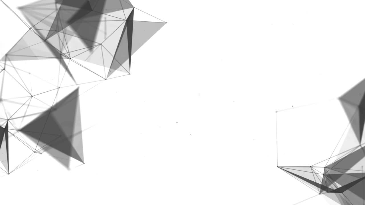 abstracto hermoso fondo geométrico con líneas en movimiento, puntos y triángulos.