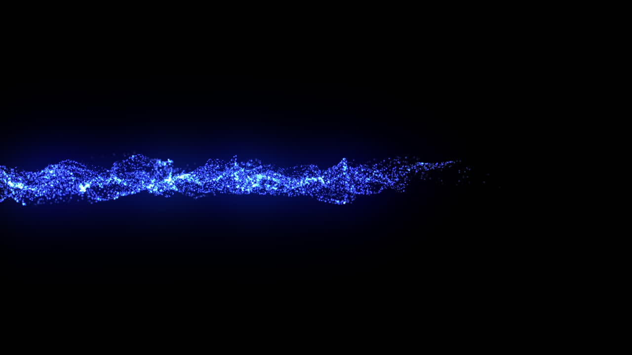 Abstract Blue Particle Trail
