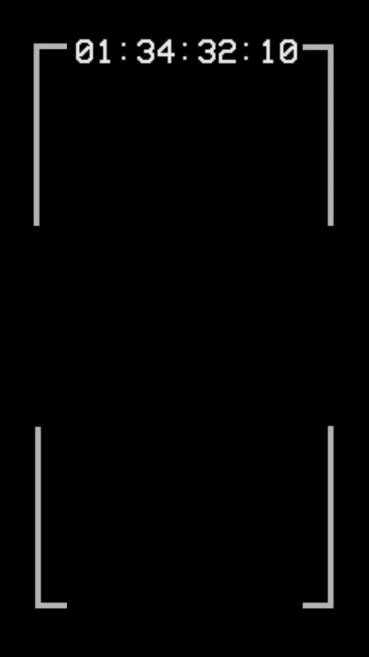 Vertical 9:16 cctv security camera screen with vhs noise, frame, and running timecode. For surveillance, found footage, or suspense scenes