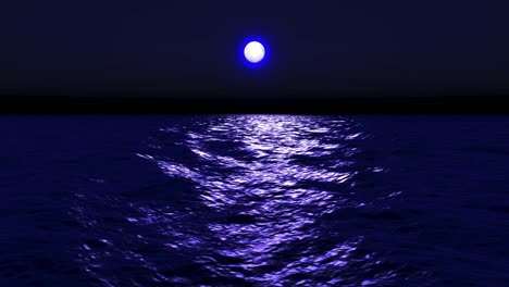 moonlit night sea