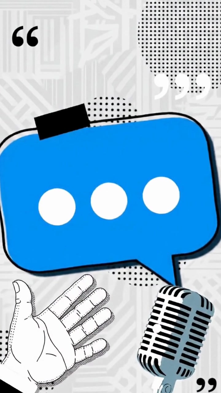 Concetto di podcast e comunicazione in stile fumetto animato