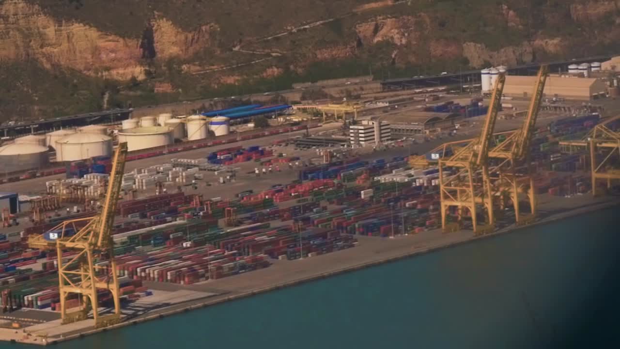 Cargo Port Aerial View Factory