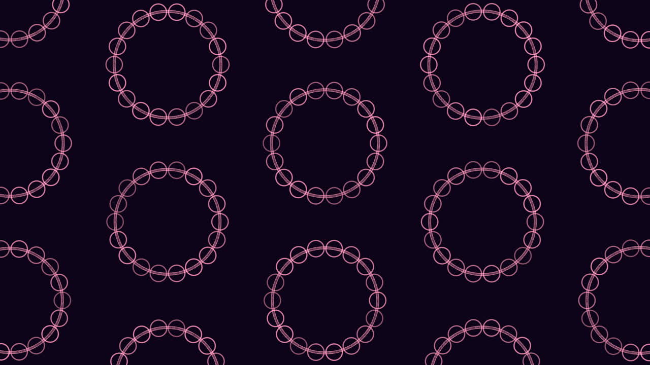 patrón de círculos futuristas de neón con anillos de arco iris en gradiente negro