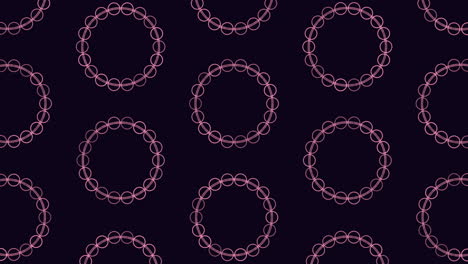neon futuristic circles pattern with rainbow rings on black gradient