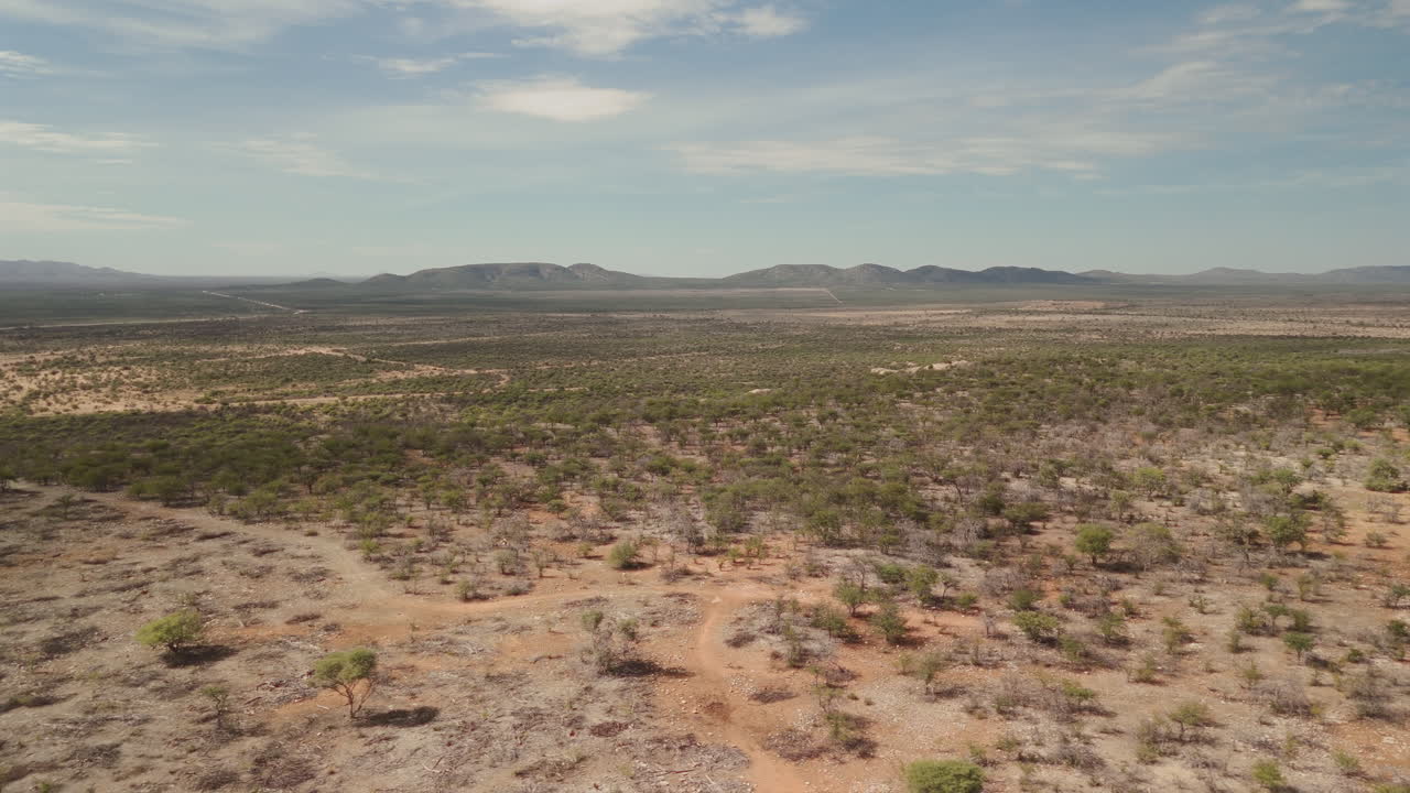 vista aérea de un paisaje de la sabana africana