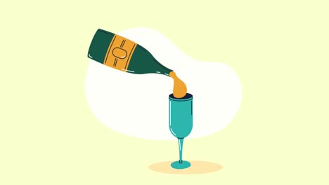 champagne pouring into a glass