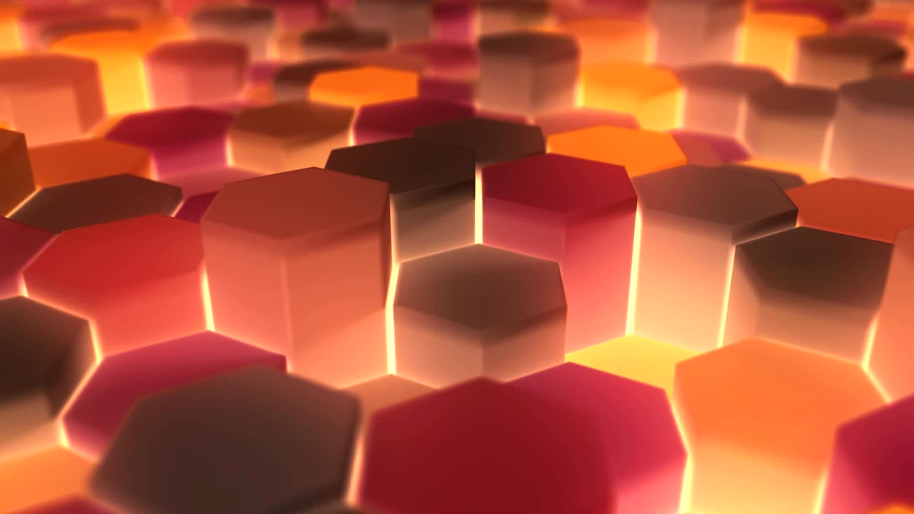 4k 다채로운 추상적인 벌집 그리드