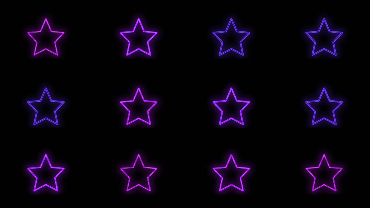 patrón de estrellas retro púrpura neón
