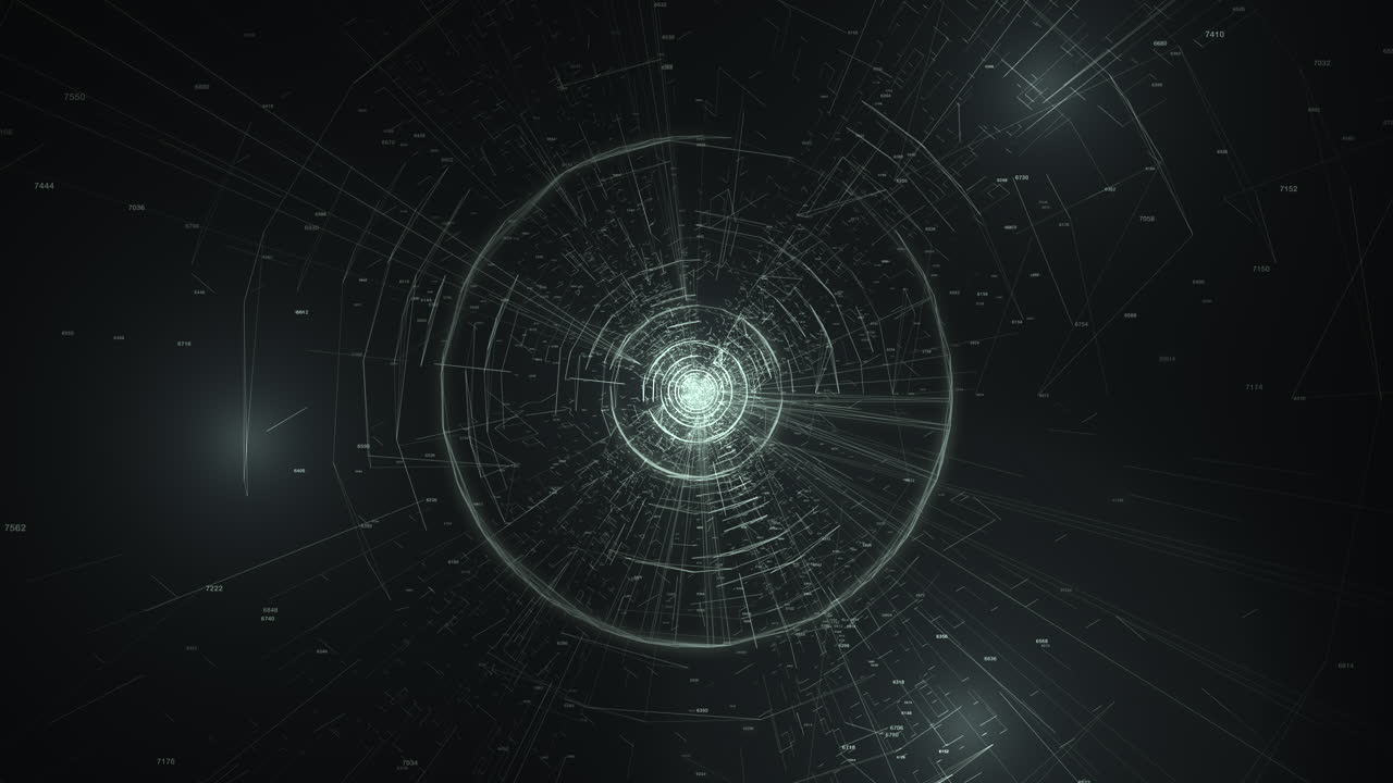 Ethereal drifting nodes and geometric lines forming a digital space. Conceptual background for the metaverse, cyber defense, and AI analysis