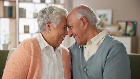 a loving elderly couple sharing a tender moment