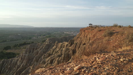 desert landscape with canyon and viewpoint